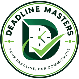 Deadline Masters logo — Your Deadline, Our Commitment.